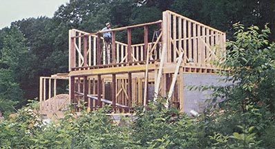 The use of 2 X 6 framing made it possible to put an even thicker layer of insulation in the walls.